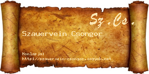 Szauervein Csongor névjegykártya